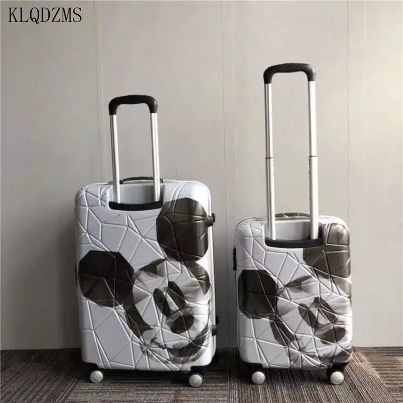 KLQDZMS 20/24 дюйма с мышонком из мультфильма прокатки Чемодан Spinner бренд высокое качество путешествия чемодан на колесиках