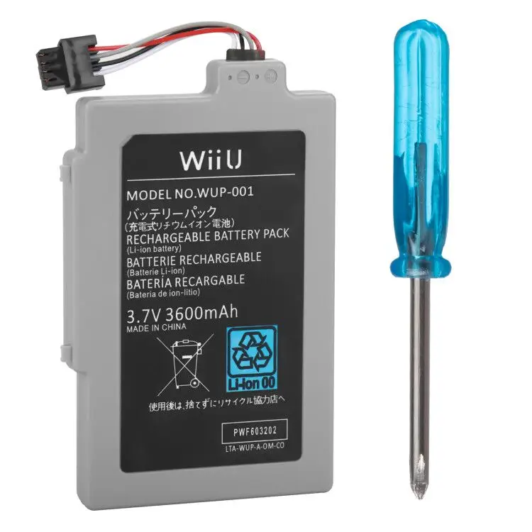 3600mAh Battery for Nintendo WiiU Gamepad Joystick Controller Bateria 3.7V Li-Ion Rechargeable Batteries Replacement | Электроника