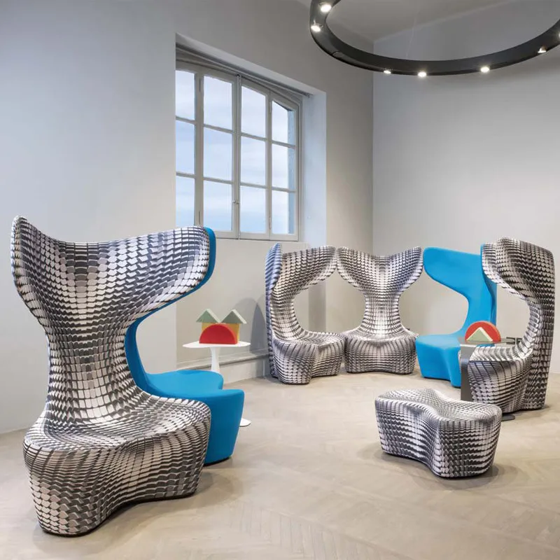 

Chair Creative Personality Hotel Lobby FRP Shaped Whale Tail Chair