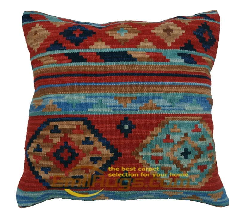 cushion cover 60*60 Kilim Square Cover Wool Handmade Square Fleece Living Room - Цвет: 4048 60x60 cm