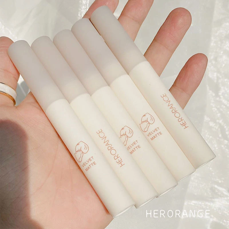 HERORANGE контейнеры бальзам для губ каштан грязи бархатный матовый блеск глазурь
