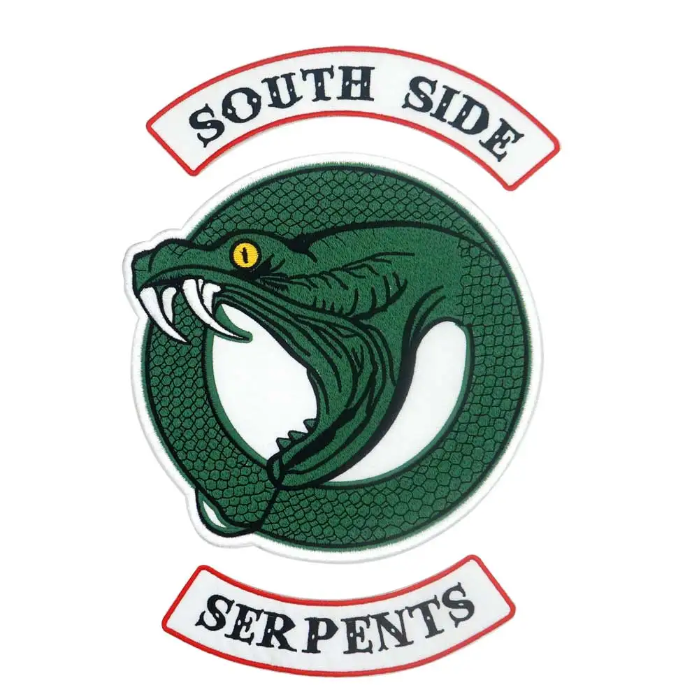 Ханука &quotSOUTH SIDE SERPENTS&quot Змея вышитая аппликация этикетка для шитья в стиле панк