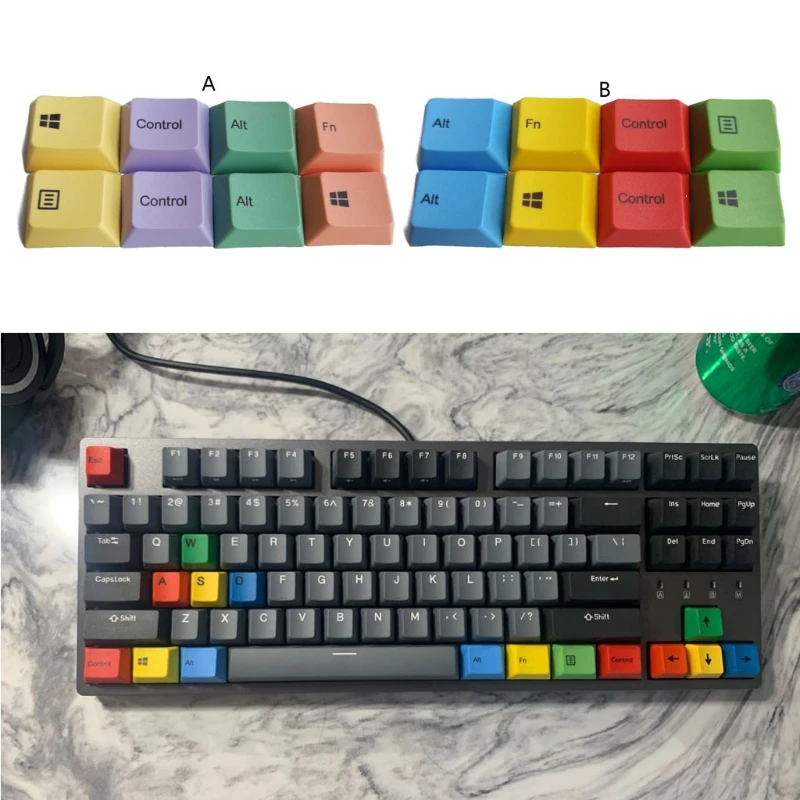 

8Pcs 1.25U PBT Dye Sublimation KeyCaps Mechanical Keyboard Keycaps for Cherry MX Switch R1 Keycaps