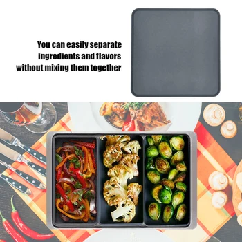 

Silicone Large Oven Baking Pan Dish With Versatile Grid Rectangular Kitchen Cooking Divider Non-stick Pan Cookie Cake Pan Hot