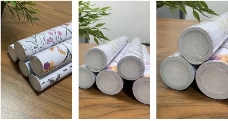 parede removível azul verde amarelo roxo, decorição