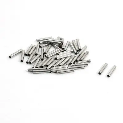 

50 Pcs Tubular EN1008 Model Tube Bare Terminal 18AWG Electric Wire Connector