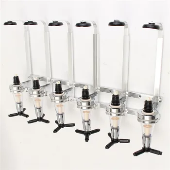 

6 Bottles Bar Wine Holder Shots Stand Machine Wall Bracket Wine Liquor Drinks Dispenser Bar Tool For Beer Soda Wall Mounted