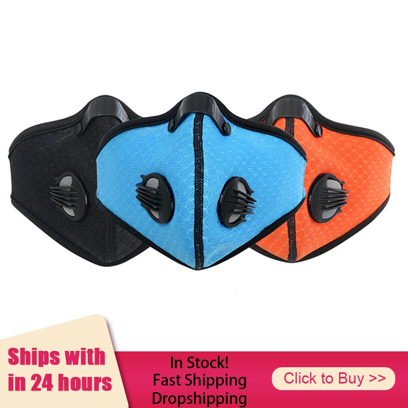 

FFP2 FFP3 Respirator Mask Pm2.5 Dust Mask Sports Windproof Dustproof Filters Outdoor Riding Anti Fog Activated Carbon Face Cover