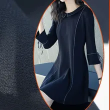 Все человеческие шелковые 100d дышащие ткани в черные пятна питания женские весенние и летние ткани широкие брюки ткань