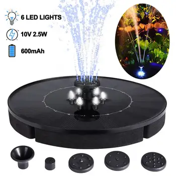 Solar Power Fontein Pomp Met Led-verlichting 4 Nozzles 10V/2.5W Vogel Bad Drijvende Tuin Fontein vijver Pool Decor Solar Power Fontein Pomp Met Led-verlichting 4 Nozzles 10V/2.5W Vogel Bad Drijvende Tuin Fontein vijver Pool Decor
