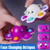 1PCS New Anti Stress Push Bubble Fidget Spinner Face-Changing Sensory Toy Push popete Spiner Stress Relief Fidget Toys For Kids 1