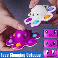1PCS New Anti Stress Push Bubble Fidget Spinner Face-Changing Sensory Toy Push popete Spiner Stress Relief Fidget Toys For Kids 1