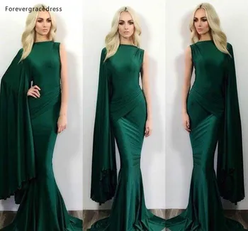 

2019 Dark Green Evening Dress Mermaid Celebrity Formal Holiday Wear Prom Party Gown Custom Made Plus Size