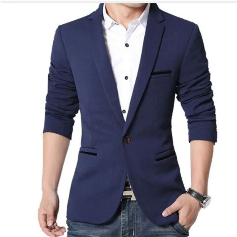 5 Brand Mens casual Blazers Autumn Spring Fashion Slim Fat Suit Jacket Men Blazer Masculino Clothing Vetement Homme M~5XL AF1415 - Цвет: 5