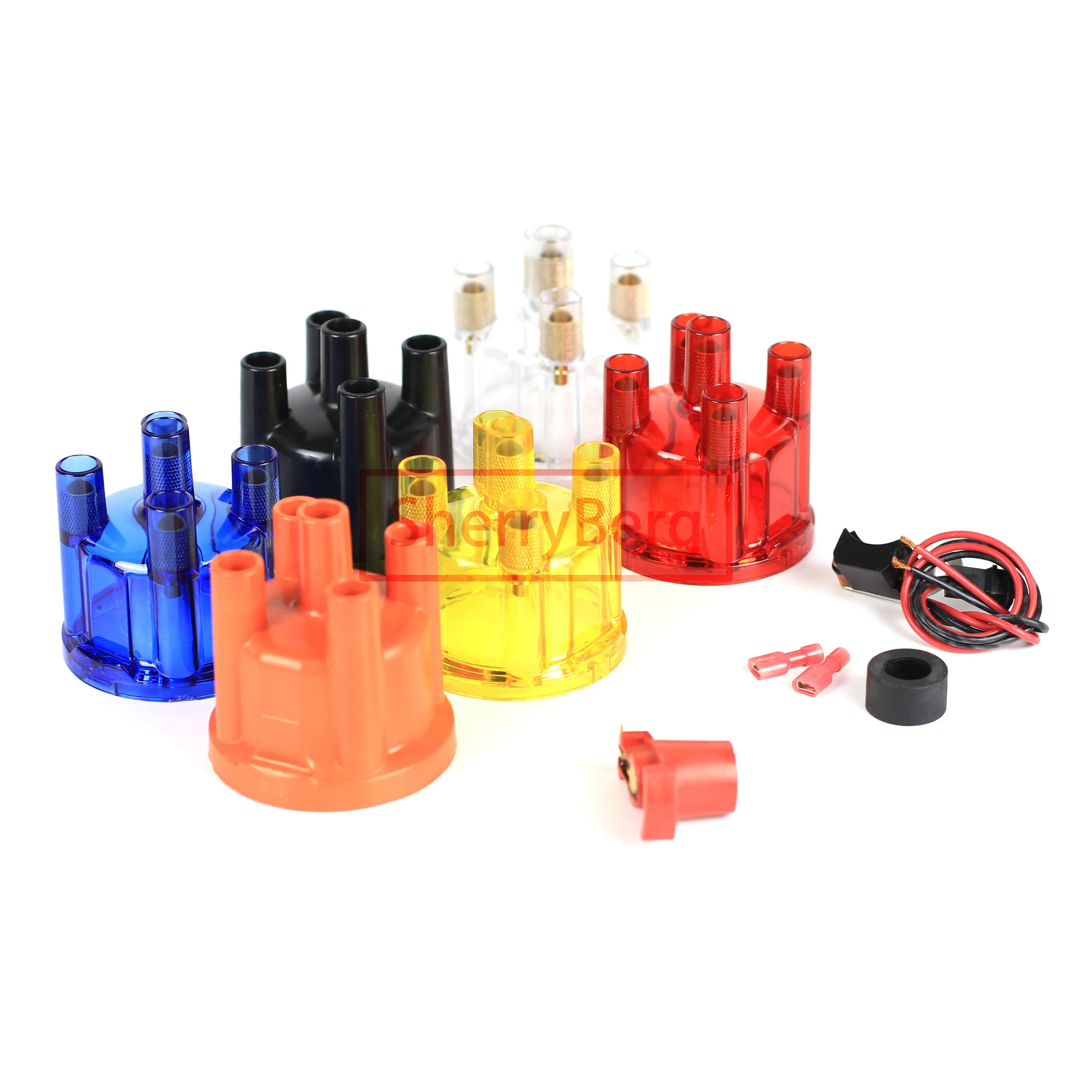 SherryBerg Distributor Cap + Rotor + Electronic Ignition Kit for Bosch JFU4 Distributor 1 kit Right Hand FOR VW Choose Color
