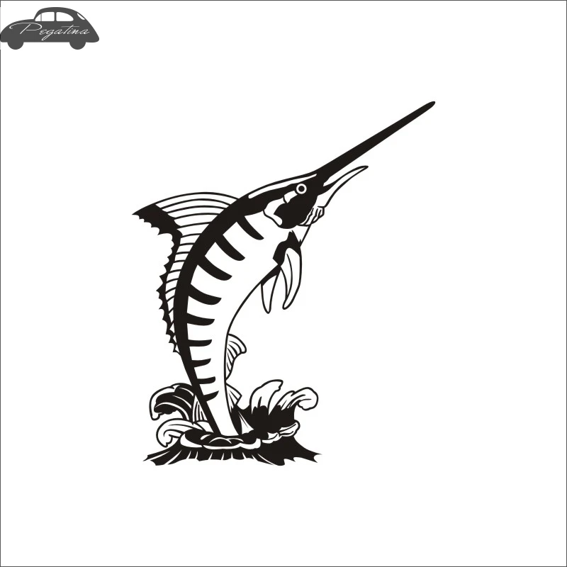 Pegatina Sailfish Fish Dorado Car Decal Swordfish Posters Boat Decals Decor Mural Wall Sticker Angling Hooks Shop Vinyl