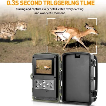 

2.0 Inches 1080P Trail Camera Night Vision Surveillance Tracking Small Traps Video Photo Outdoor Wildlife Support TF Card 16MP