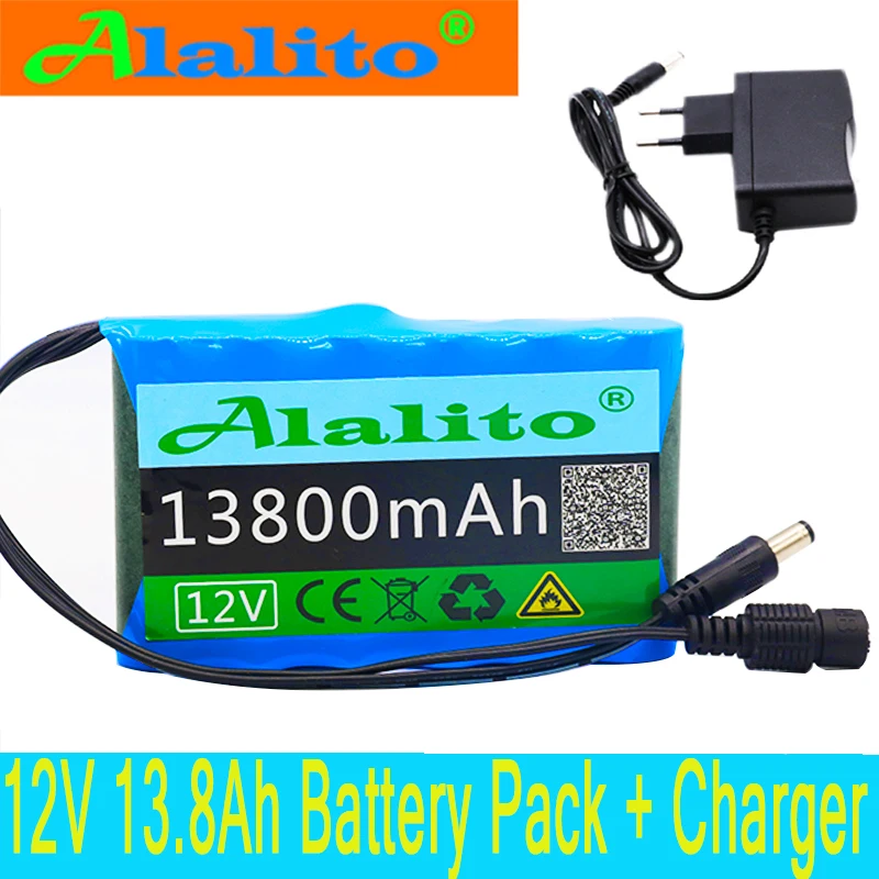 Оригинальный портативный супер 12V13800mah аккумуляторная батарея комплект литий