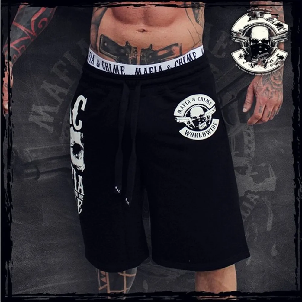 European American New Trends Fitness Shorts Muscle Sport Wide-Legged 5 Point Pants Casual Fashion Loose Camouflage Shorts