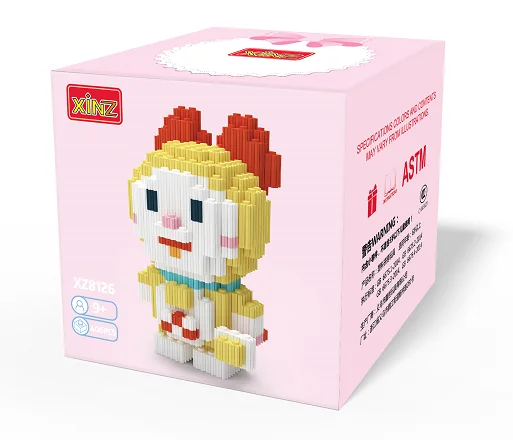 Dorami Мини мультфильм строительные блоки игра Мини DIY пластиковые строительные блоки для детей Подарки - Цвет: Dorami