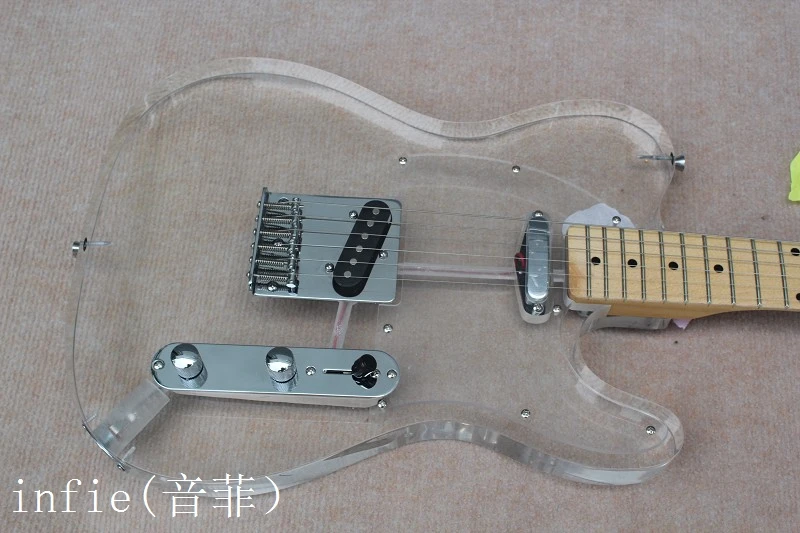 Новая кристально чистая акриловая электрогитара модели гитары@ 2