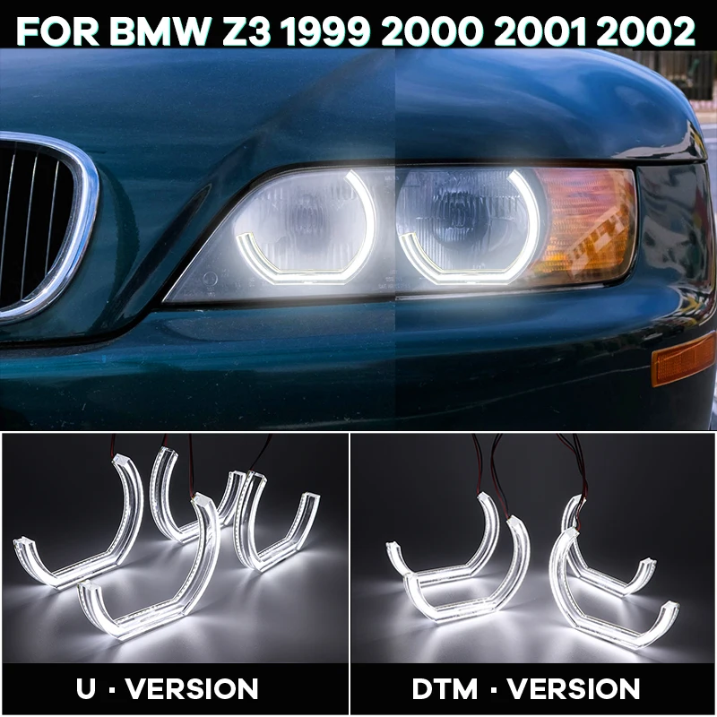 Kit Led Angel Eye Dtm Style Bianco Drl Cut Style Crystal Angel Eyesc Per Bmw Z3 1999 2000 2001 2002