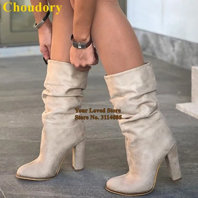 Botas color crema Clearance