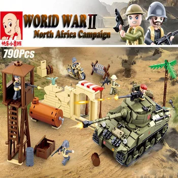 

Sluban 790Pcs World War II The Battle of Elalamein Building Blocks WW2 Military Tank Model Toys As Christmas Gift For Children