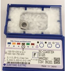 2NC-CCGW09T304 BNC200 оригинальные Sumitomo резцы для токарного станка части режущего лезвия инструмент для стали