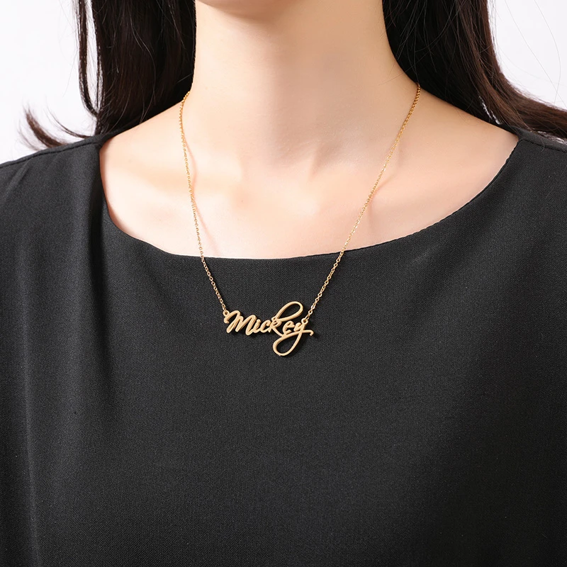 Sieraden Kettingen Monogram- & Naamkettingen Custom Gold Name Jewelry Birthday Gift for Her Personalized Name Necklace Dainty Name Necklace with Birth Flower Bridesmaid Gift 