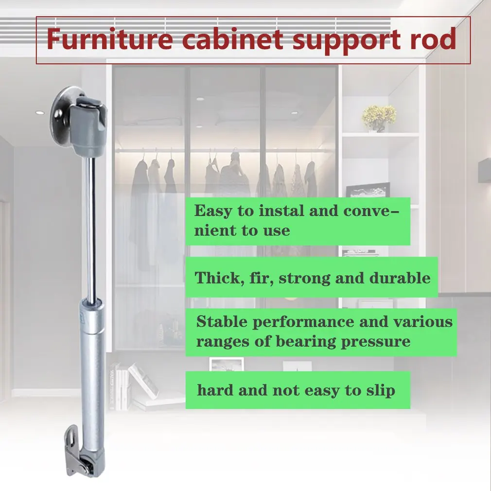 Мебельный шкаф опорный стержень 80N/100N Гидравлический пневматический газовый опорный стержень Малый татами дверь буфер телескопический стержень