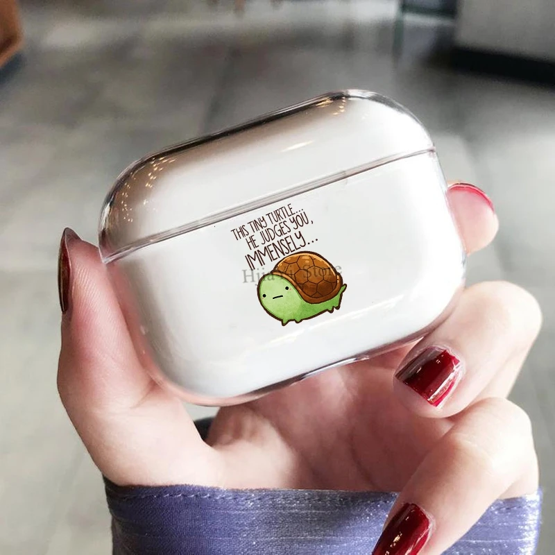 Черепаха он решает вас наушники чехол для AirPods Pro Прозрачная защитная крышка Airpods 3