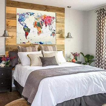 

1pcs 150x130cm Tapestry Wall World Map Mural Nursery Art Decals Decorations Children Coverlet carpets TOB