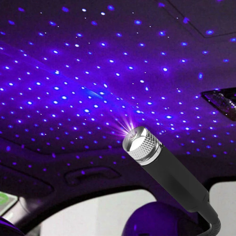 Car Accessories Car Roof Star Night Light Car Auto Ceiling Projector Star Decorative Light USB Night Light Romantic Atmosphere|Decorative Lamp| - AliExpress