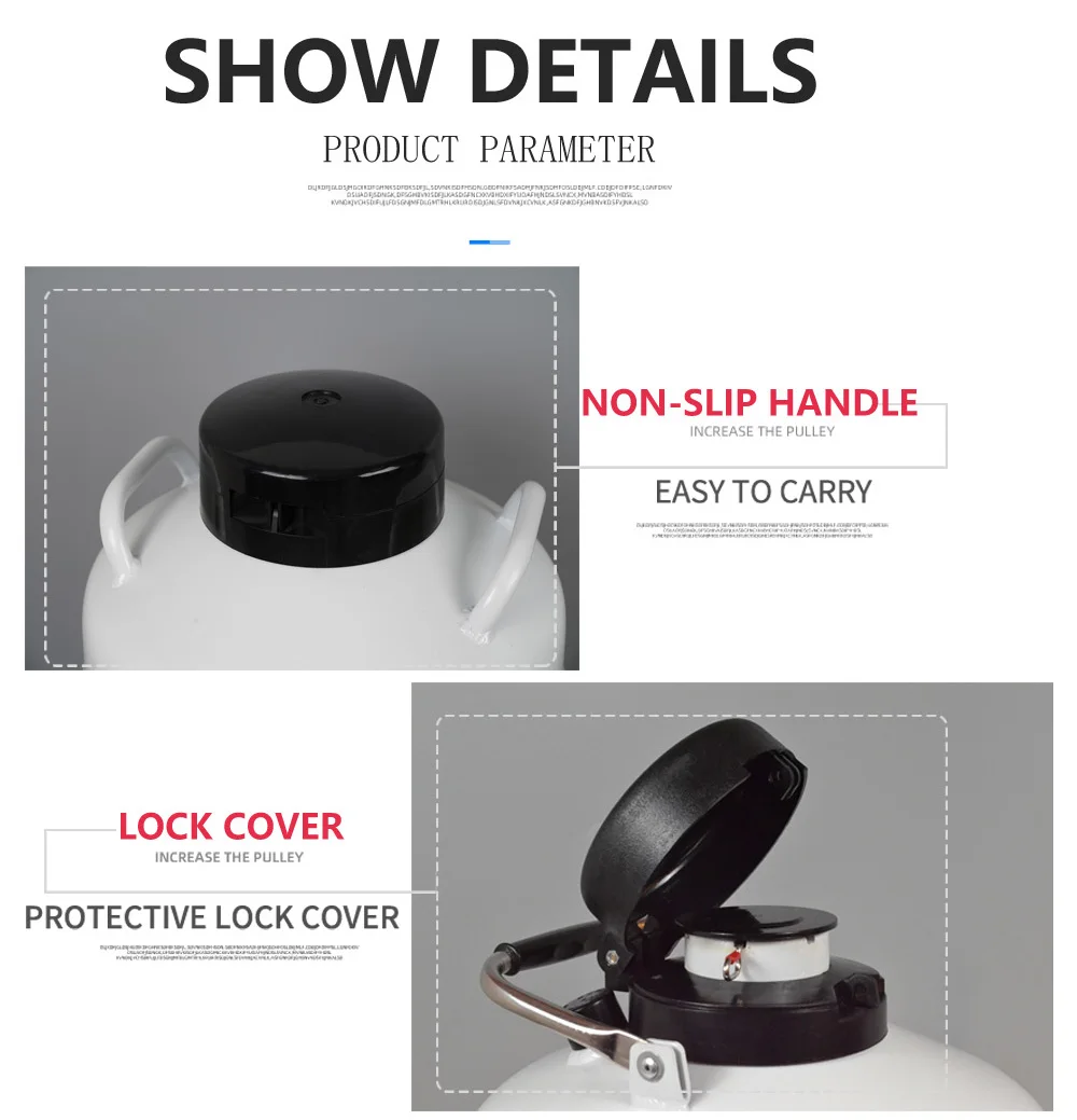 yds15 sperm cattle liquid nitrogen container with straps 6 canisters