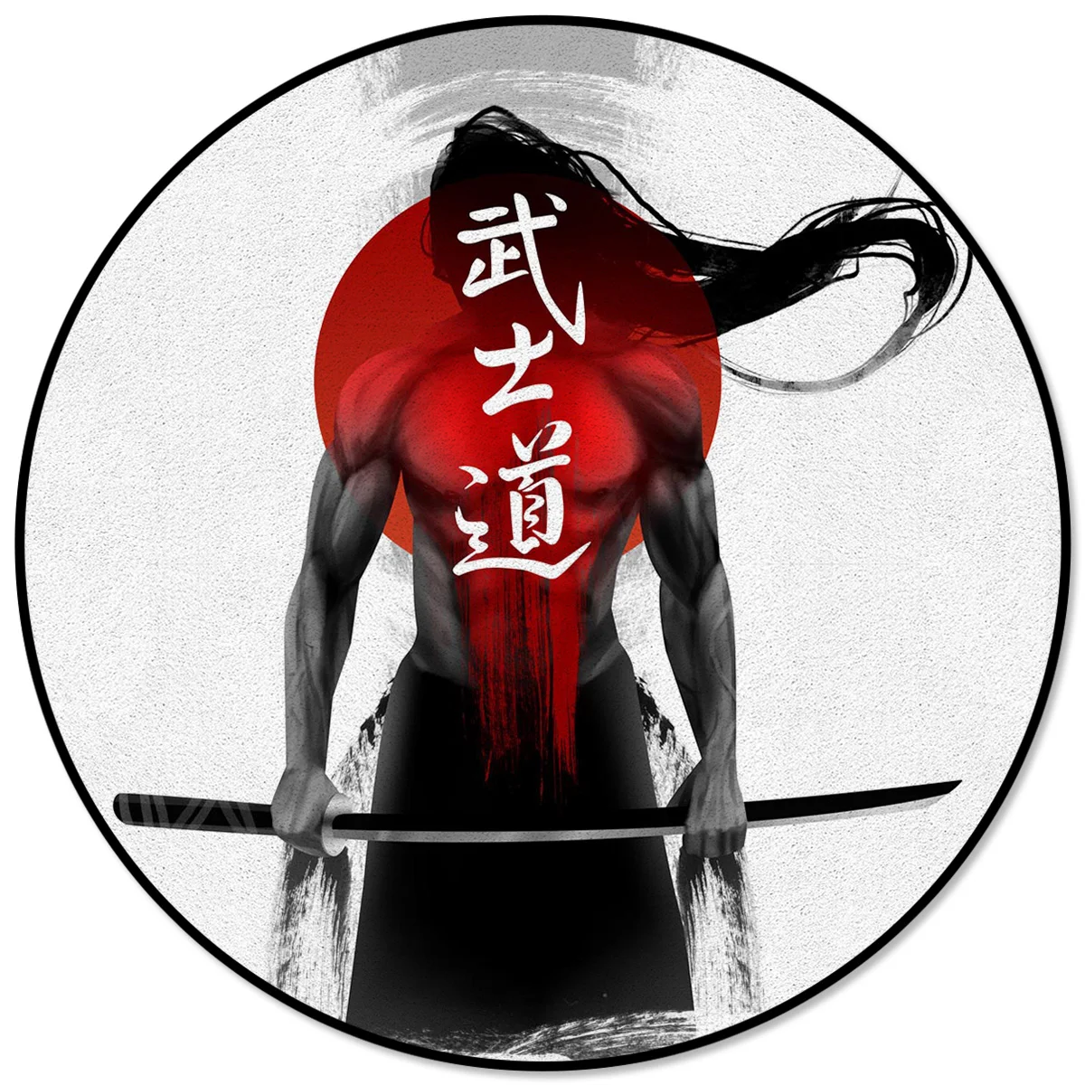 Bushido самурайский узор коврики и ковры для дома гостиной круглый ковер детской