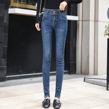 

Woman jeans Slim spring Autumn jeans Middle waist Pencil pants skinny jeans Woman NNZ155
