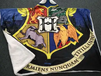 

Clearance sale Hooded Blanket for Adult kids Sherpa Fleece Wearable Throw Blanket Microfiber Bedding B147