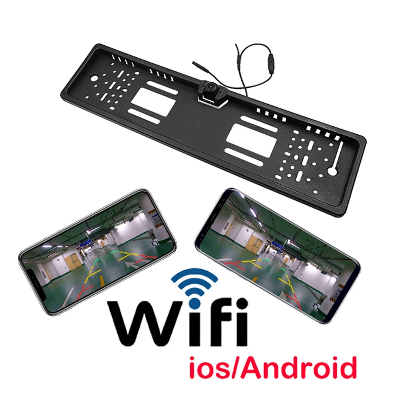 

Car License Plate Frame Wireless Reverse Camera WIFI Car Rear View / Front View Camera European for IOS Android Mobile Phone