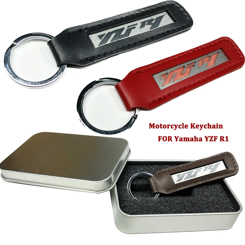 YZF R1 металлический кожаный мотоциклетный брелок для ключей подходит Yamaha YZF-R1 yzf-r1