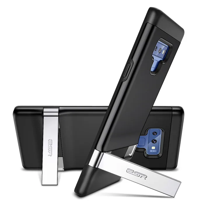 Black ESR деловой чехол для телефона для samsung Galaxy Note 9 с металлической подставкой противоударный чехол из ТПУ для samsung Note 9 Capas Coque - Цвет: Black