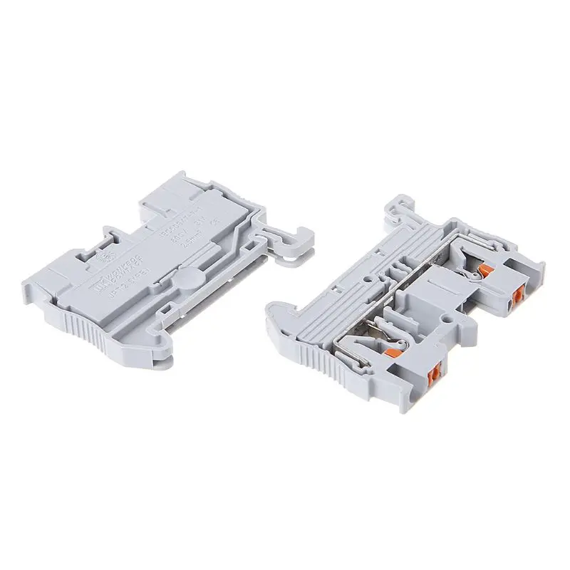 10pcs/set PT 2.5 Push In Din Rail Mounted Terminal Blocks Spring Screwless Feed Through Electrical Components Parts wholesale|Terminal Blocks| - AliExpress