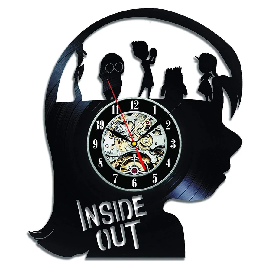 

Cute Cartoon Vinyl Record Wall Clock Modern Design Children's Fairy Tale 3D Stickers Vinyl Clock Wall Watch Home Decor