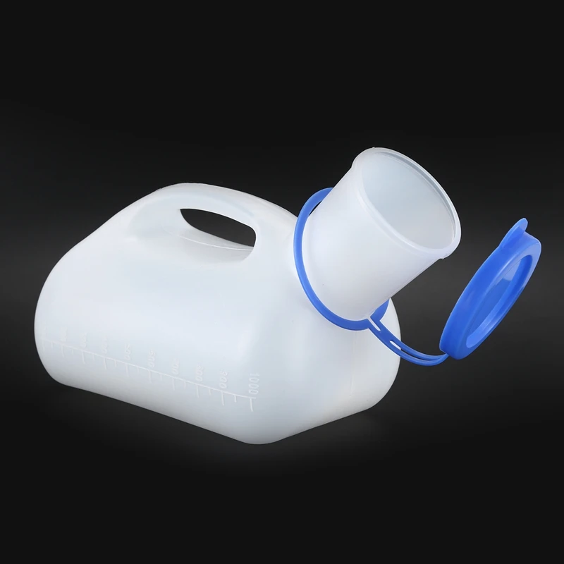 Portable Urine Bottle Urine Bottle 1000ml for Men Women Travel and Camping White& Blue