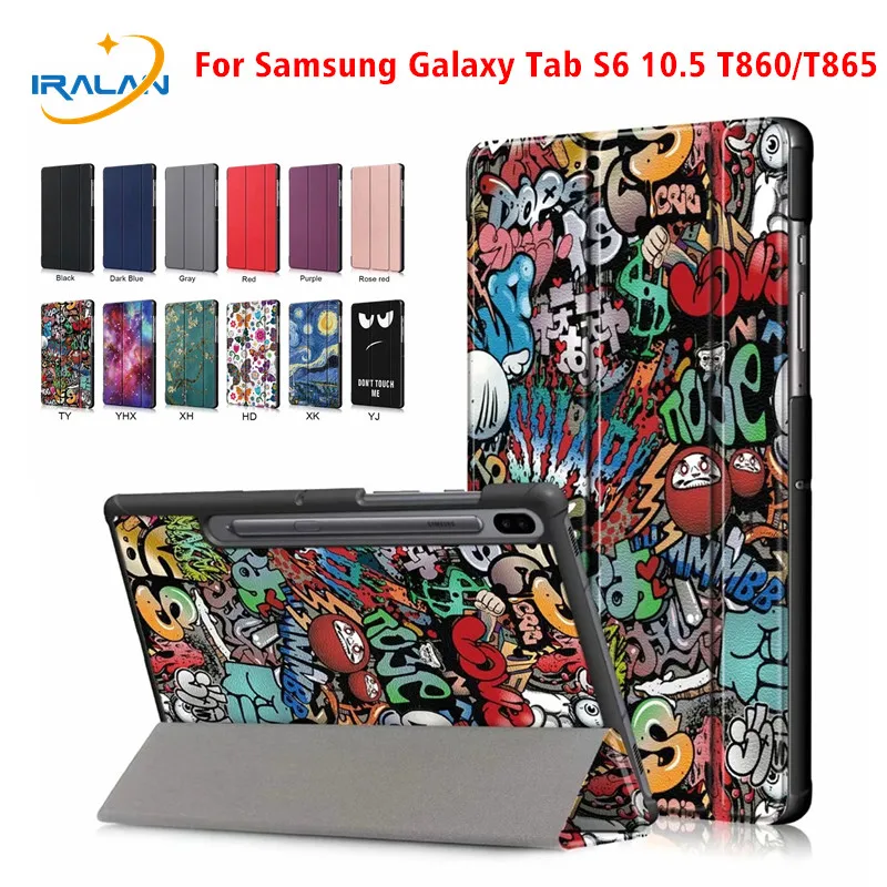 Магнитный умный чехол для Samsung Galaxy Tab S6 10 5 SM-T860/SM-T865 2019 ''PU кожаный чехол-книжка