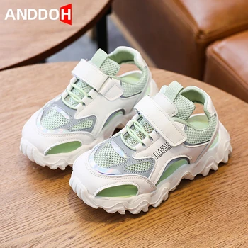 

Size 26-36 Children Hook Loop Wear-resistant Shoes Unisex Anti-slippery Casual Sneakers Children Breathable Soft Bottom Sandals