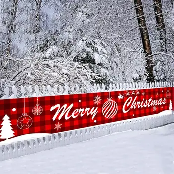 

New Merry Christmas Banner Christmas Decorations for Home Outdoor Store Banner Flag Pulling 2020 Navidad Natal Decor New Year