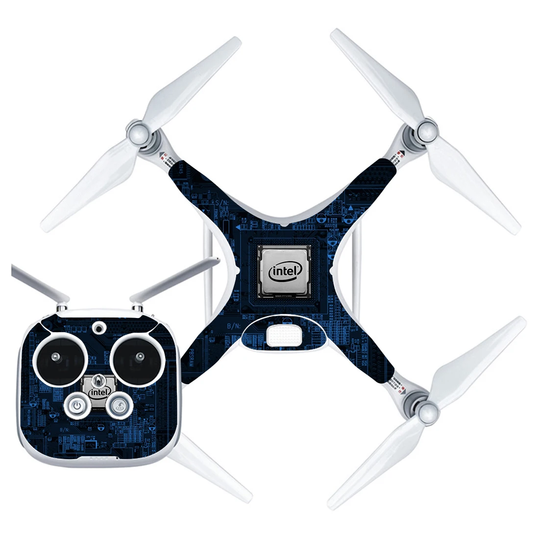 

Cool CPU Style Vinyl Skin Sticker for DJI Phantom 4 Drone And Remote Controller 0207