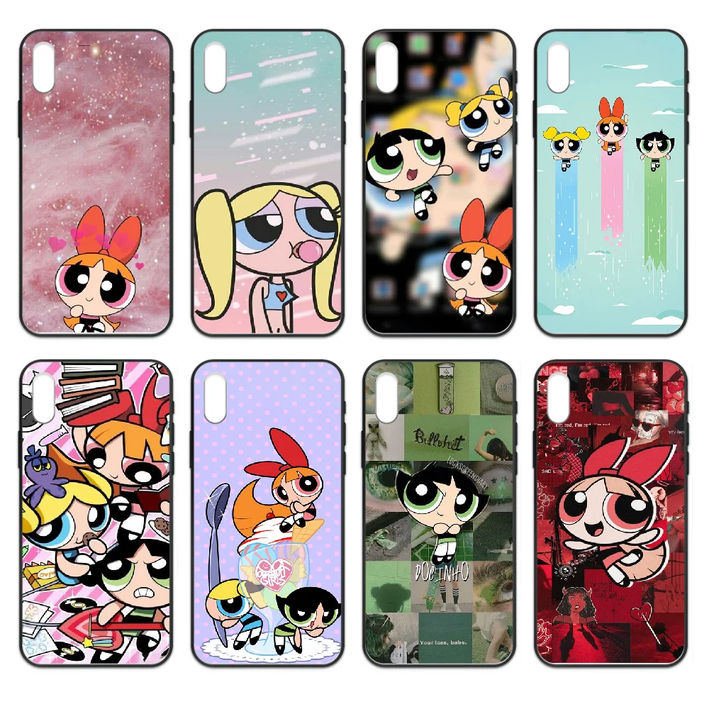 Милый чехол для телефона PowerPuff Girls Anime корпус iphone 4 4s 5 5S SE 5C 6 6S 7 8 plus X XS XR 11 PRO MAX 2020
