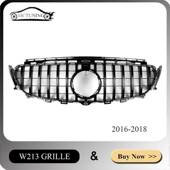 

E200 E300 E320 W213 Mesh Grilles 2016-2018 ABS material For E CLASS W213 GT Front Grille Center Grille Auto Mesh